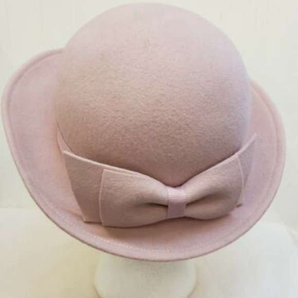Classic Vintage Soft Blush Pink Doeskin 100% wool Hat Geo W Bullman Co Inc USA - Picture 1 of 6
